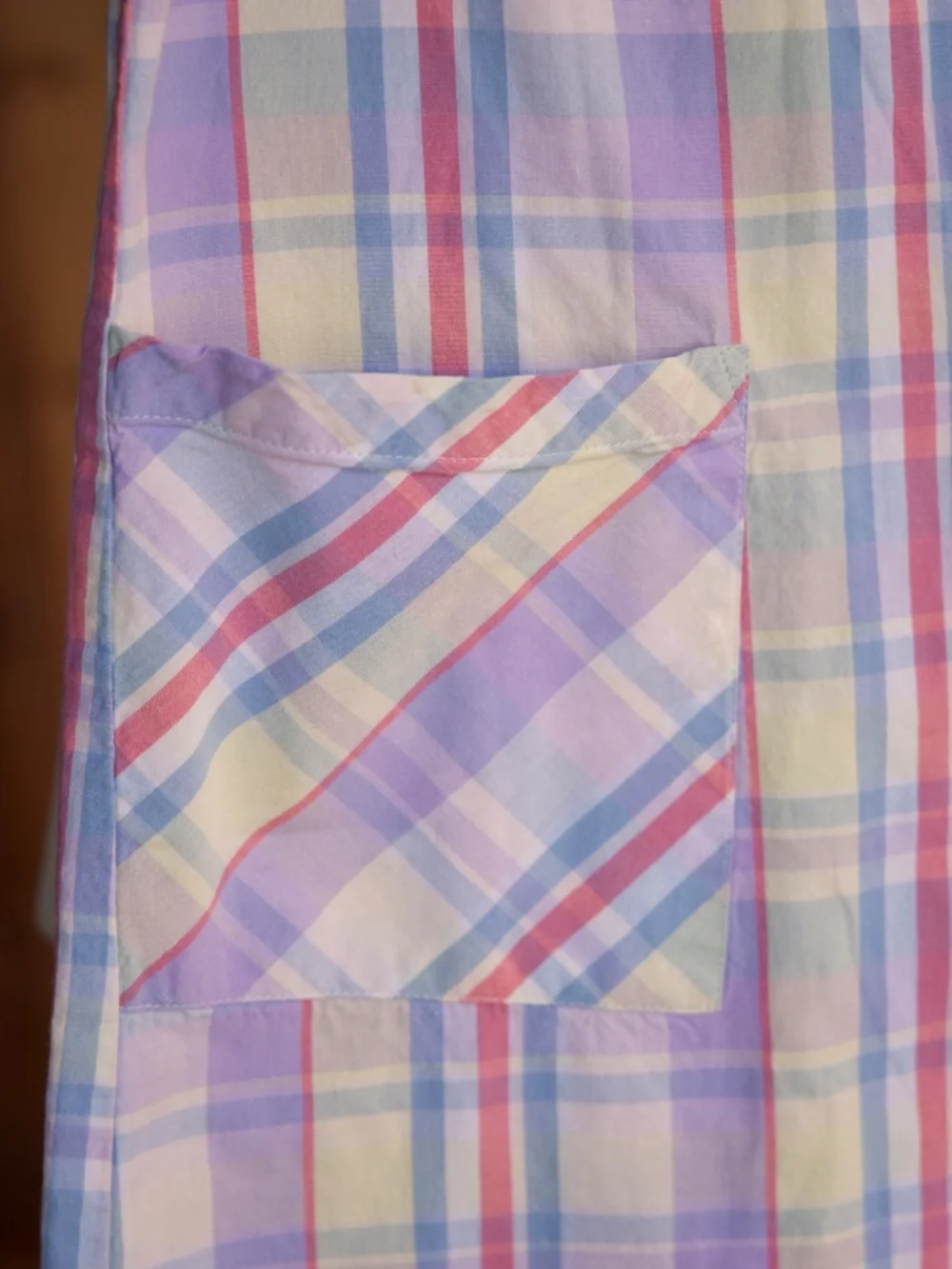 Ralph Lauren 100% Cotton Pastel Plaid Sleeveless Summer Smock Dress Kids 6Y